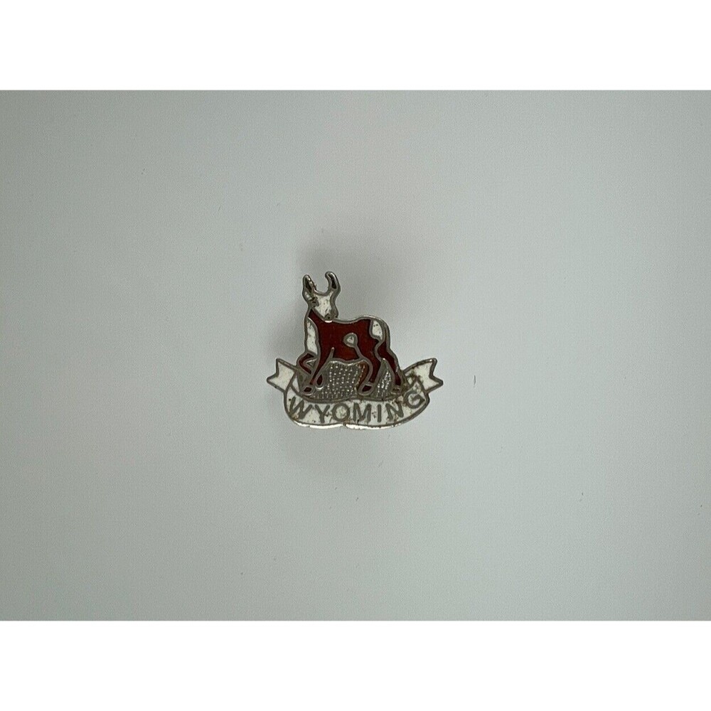 Wyoming State Enamel Pin Horse Travel Western Brooch Hat Cap Lapel Cloisonne